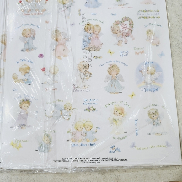 Vintage Current Catalog Sticker Sheets - Angels 2 Sheets New in Plastic - Picture 4 of 4